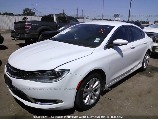 1C3CCCAB0GN116371 - 2016 CHRYSLER 200 LIMITED WHITE photo 2