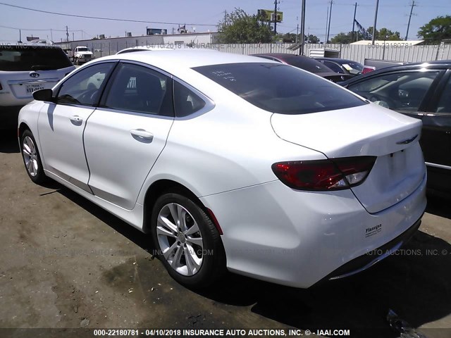 1C3CCCAB0GN116371 - 2016 CHRYSLER 200 LIMITED WHITE photo 3