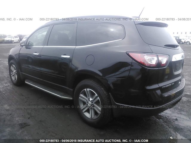 1GNKVHKD0HJ116482 - 2017 CHEVROLET TRAVERSE LT BLACK photo 3