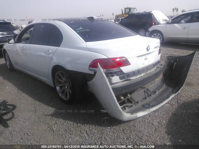 WBAHN83548DT83887 - 2008 BMW 750 LI WHITE photo 3