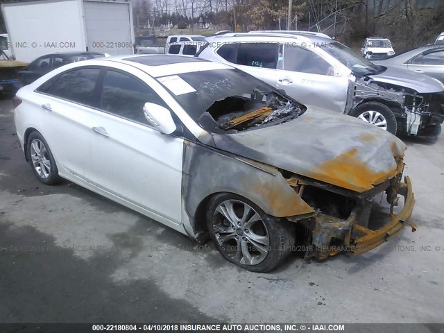 5NPEC4AC4BH124081 - 2011 HYUNDAI SONATA SE/LIMITED WHITE photo 1