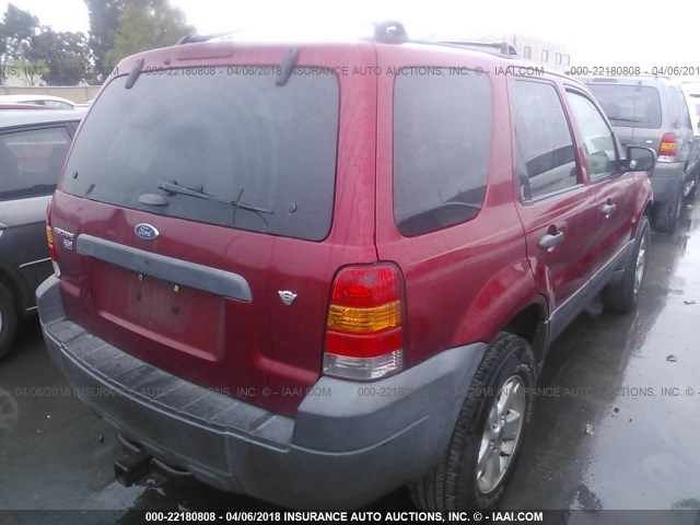 1FMYU93156KD17877 - 2006 FORD ESCAPE XLT RED photo 4