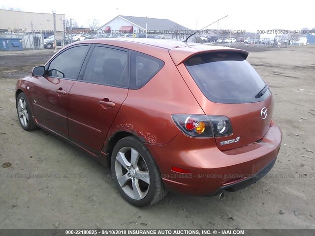 JM1BK343251306840 - 2005 MAZDA 3 HATCHBACK ORANGE photo 3