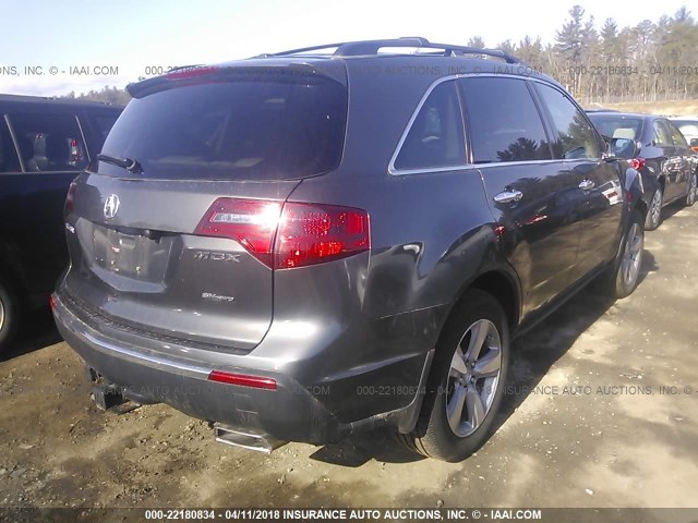 2HNYD2H21CH516516 - 2012 ACURA MDX GRAY photo 4