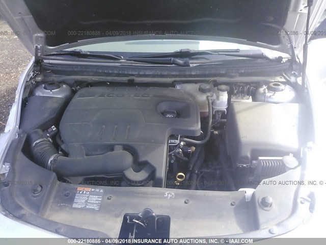 1G1ZB5E0XCF236074 - 2012 CHEVROLET MALIBU LS ვერცხლისფერი ფოტო 10