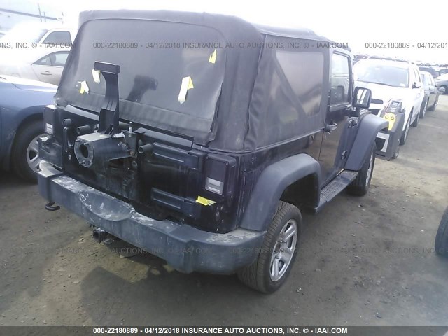 1J4AA2D16BL577188 - 2011 JEEP WRANGLER SPORT BLACK photo 4