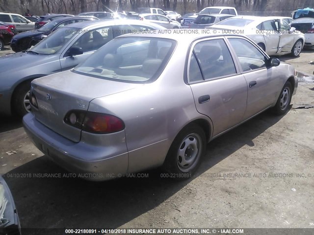 1NXBR12E22Z650498 - 2002 TOYOTA COROLLA CE/LE/S TAN photo 4