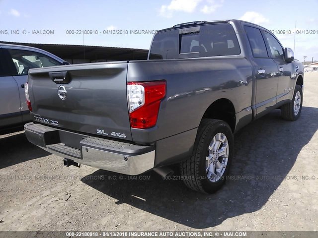 1N6BA1F41GN500121 - 2016 NISSAN TITAN XD SL/PRO-4X/PLAT RESERVE GRAY photo 4