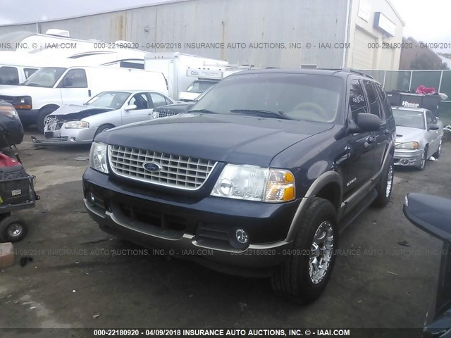 1FMZU74E92UA62613 - 2002 FORD EXPLORER EDDIE BAUER BLUE photo 2