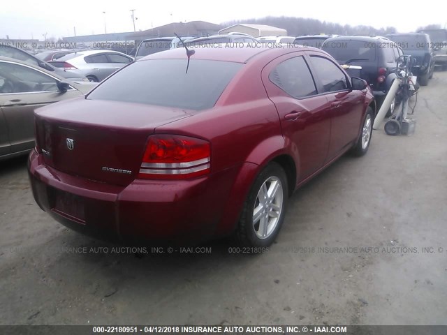 1B3CC1FB1AN194210 - 2010 DODGE AVENGER EXPRESS 红色 照片 4