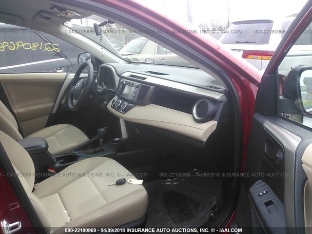 2T3BFREVXDW116257 - 2013 TOYOTA RAV4 LE RED photo 5