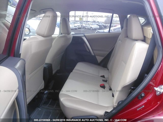 2T3BFREVXDW116257 - 2013 TOYOTA RAV4 LE RED photo 8