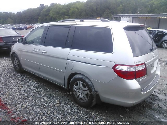 5FNRL38706B461520 - 2006 HONDA ODYSSEY EXL ვერცხლისფერი ფოტო 3