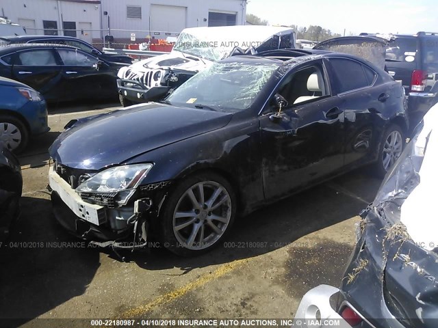 JTHBE262372007861 - 2007 LEXUS IS 350 BLACK photo 2