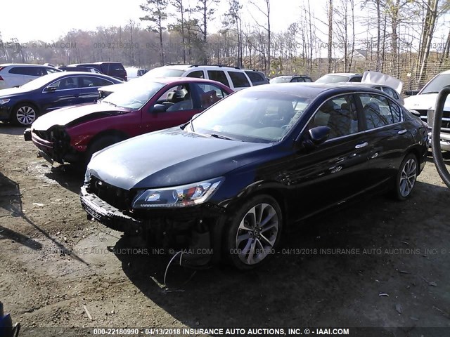 1HGCR2E50FA035550 - 2015 HONDA ACCORD SPORT BLACK photo 2