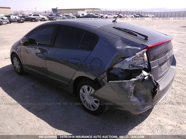 JHMZE2H52AS041335 - 2010 HONDA INSIGHT LX GRAY photo 3