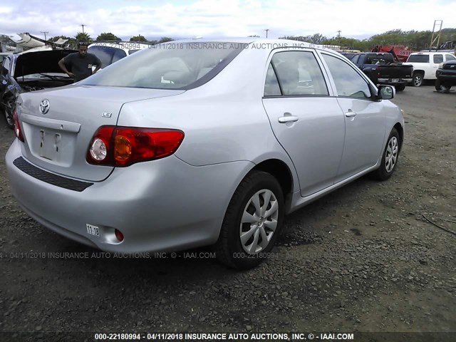 JTDBL40EX99044860 - 2009 TOYOTA COROLLA LE/XLE SILVER photo 4