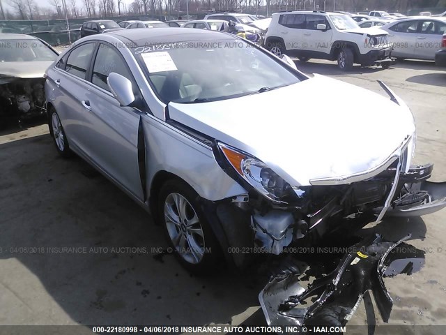 5NPEC4AC1DH653474 - 2013 HYUNDAI SONATA SE/LIMITED SILVER photo 1