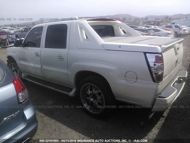 3GYEK62N35G159720 - 2005 CADILLAC ESCALADE EXT WHITE photo 3