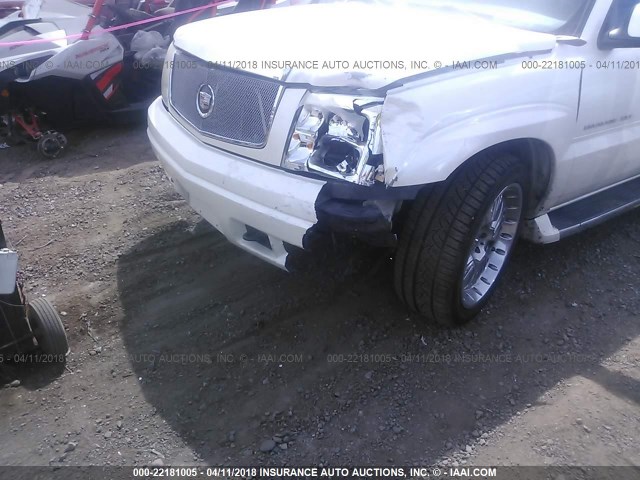 3GYEK62N35G159720 - 2005 CADILLAC ESCALADE EXT WHITE photo 6