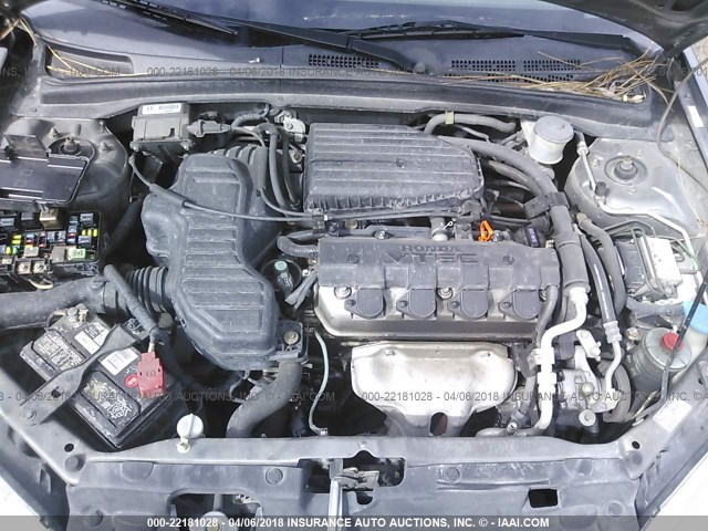 1HGEM22934L053945 - 2004 HONDA CIVIC EX SILVER photo 10