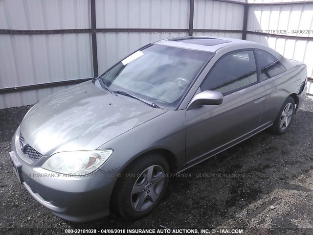 1HGEM22934L053945 - 2004 HONDA CIVIC EX SILVER photo 2