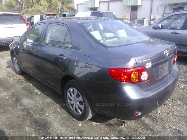 JTDBL40E899032772 - 2009 TOYOTA COROLLA LE/XLE GRAY photo 3