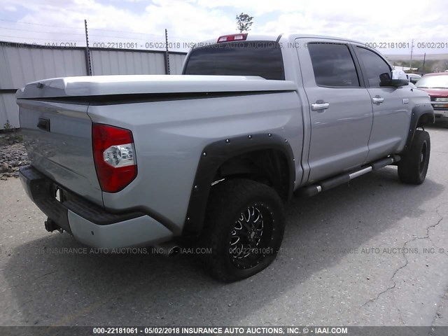 5TFAW5F19EX343176 - 2014 TOYOTA TUNDRA CREWMAX PLATINUM 银色 照片 4