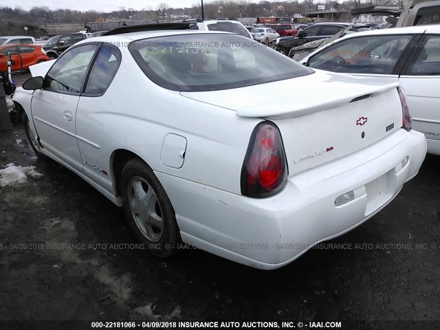 2G1WX12K3Y9333118 - 2000 CHEVROLET MONTE CARLO SS 白色 照片 3