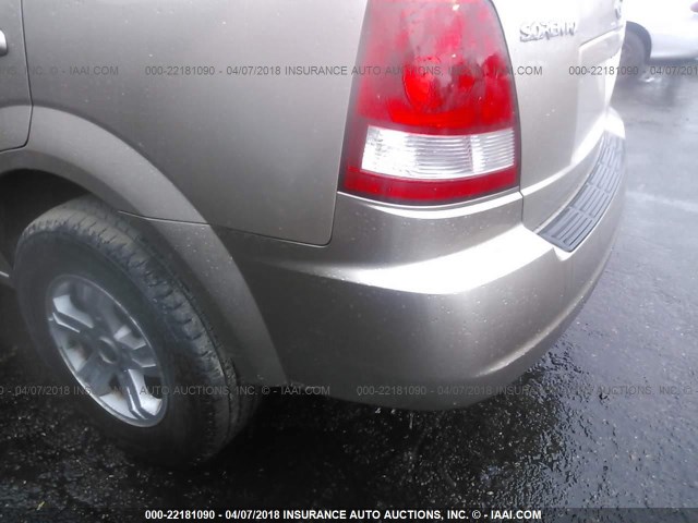 KNDJC733X45263082 - 2004 KIA SORENTO EX/LX TAN photo 6