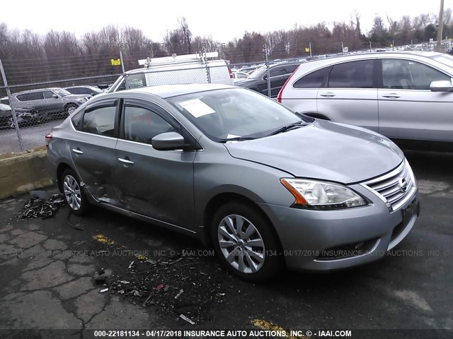 3N1AB7AP3DL619500 - 2013 NISSAN SENTRA S/SV/SR/SL GRAY photo 1