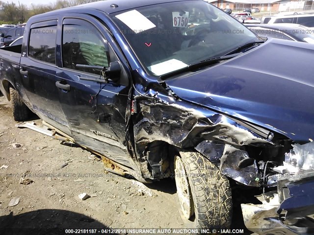 5TFDW5F17BX178768 - 2011 TOYOTA TUNDRA CREWMAX SR5 BLUE photo 6