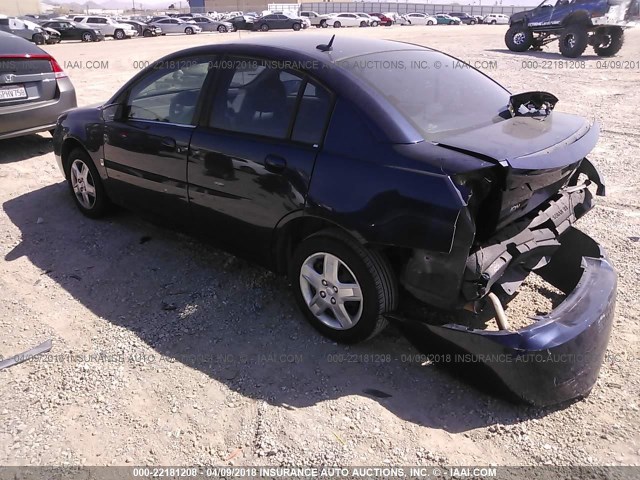 1G8AJ58F97Z167769 - 2007 SATURN ION LEVEL 2 BLUE photo 3