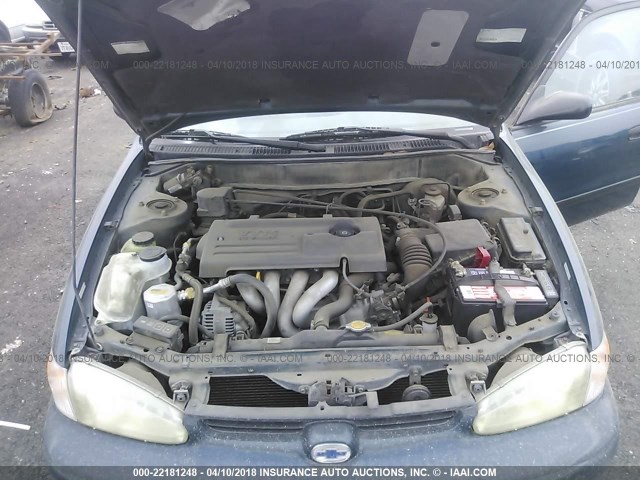 1Y1SK52872Z406791 - 2002 CHEVROLET GEO PRIZM LSI GREEN photo 10