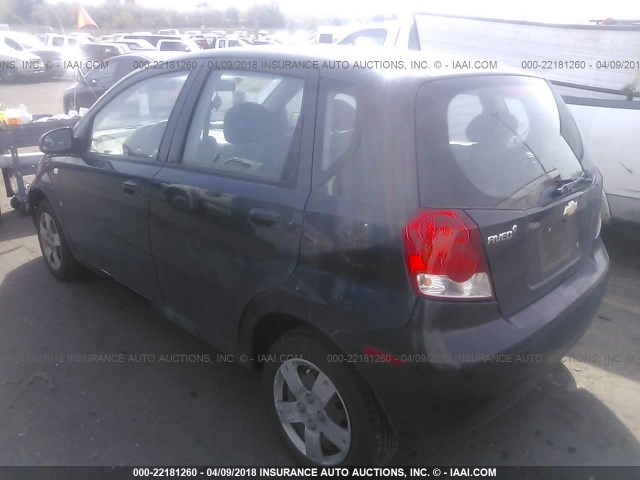 KL1TD66628B155561 - 2008 CHEVROLET AVEO LS BLACK photo 3