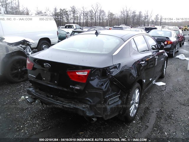 5XXGN4A74EG294916 - 2014 KIA OPTIMA EX BLACK photo 4