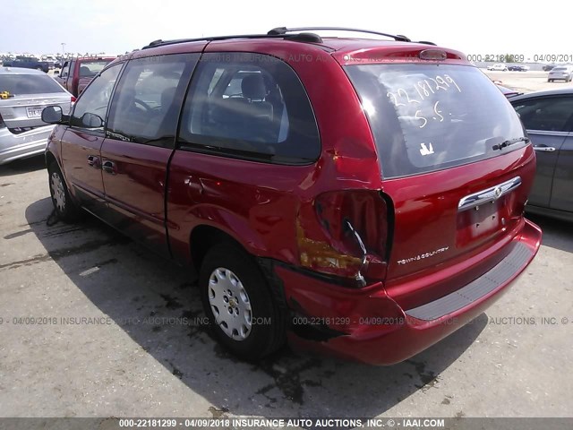 1C4GP44331B196172 - 2001 CHRYSLER TOWN & COUNTRY LX RED photo 3