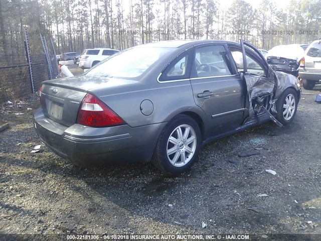 1FAFP25195G164726 - 2005 FORD FIVE HUNDRED LIMITED GRAY photo 4