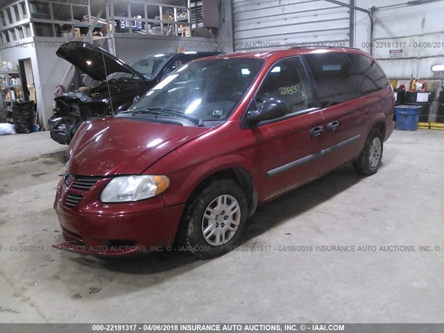 1D4GP24R46B716043 - 2006 DODGE GRAND CARAVAN SE RED photo 2