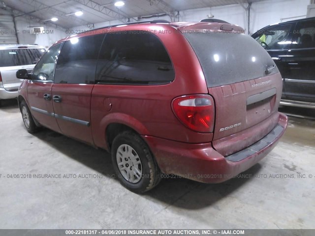 1D4GP24R46B716043 - 2006 DODGE GRAND CARAVAN SE RED photo 3