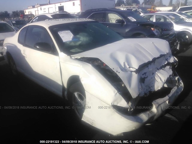 2G1WW12E559207772 - 2005 CHEVROLET MONTE CARLO LS WHITE photo 1