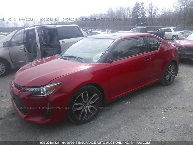 JTKJF5C75E3087692 - 2014 TOYOTA SCION TC 红色 照片 2