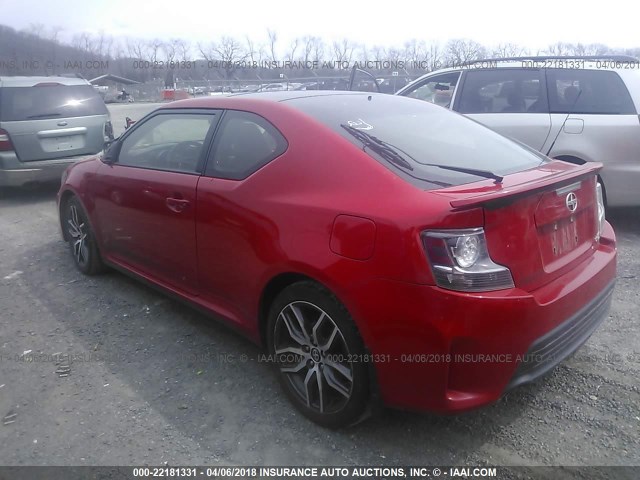 JTKJF5C75E3087692 - 2014 TOYOTA SCION TC 红色 照片 3