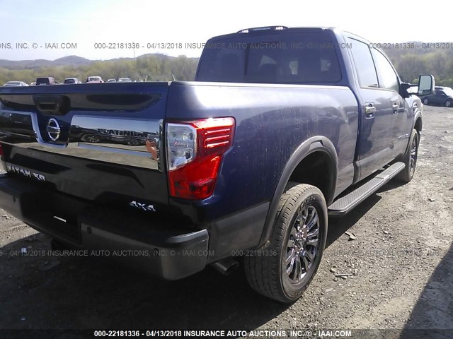 1N6BA1F47GN500012 - 2016 NISSAN TITAN XD SL/PRO-4X/PLAT RESERVE BLUE photo 4