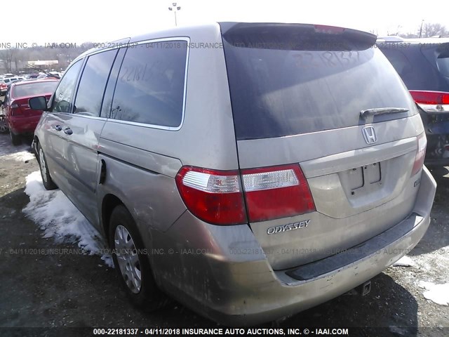 5FNRL382X6B113681 - 2006 HONDA ODYSSEY LX CREAM photo 3