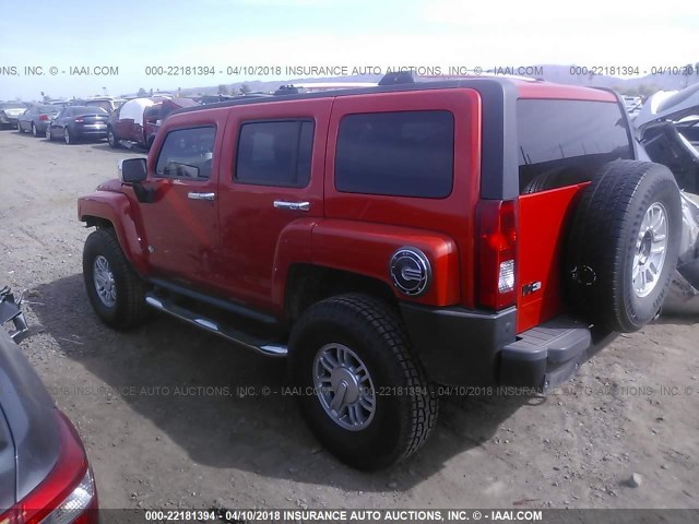 5GTEN13E188125230 - 2008 HUMMER H3 ORANGE photo 3