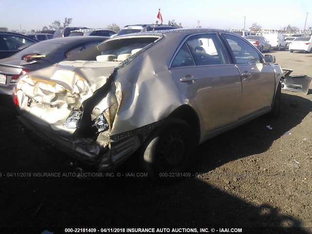 4T1BK46K48U570733 - 2008 TOYOTA CAMRY LE/XLE/SE ოქროსფერი ფოტო 4