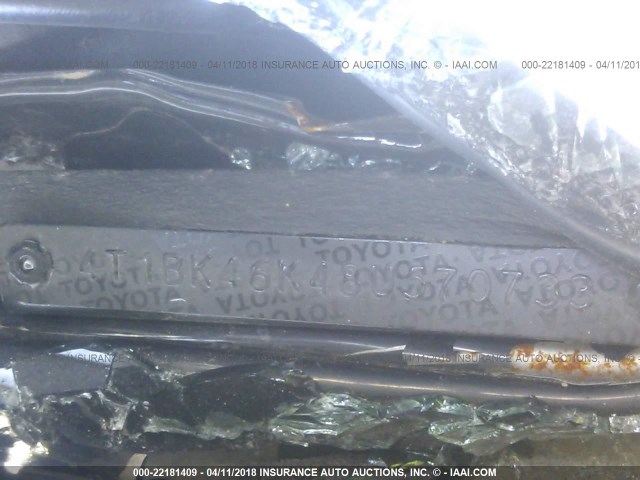 4T1BK46K48U570733 - 2008 TOYOTA CAMRY LE/XLE/SE ოქროსფერი ფოტო 9