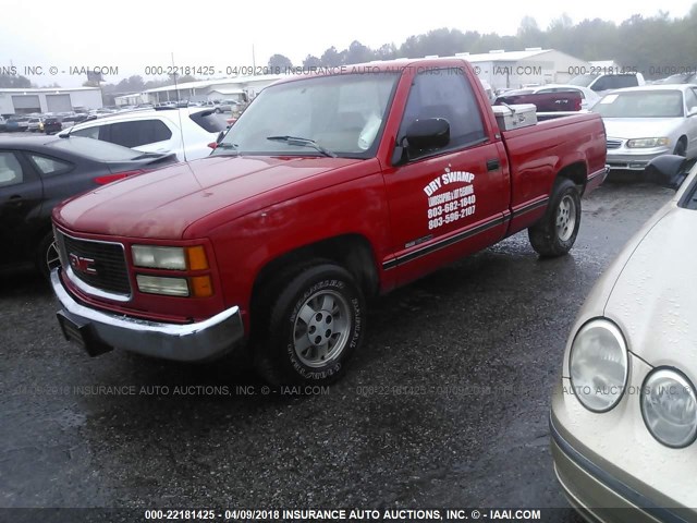 1GTDC14K0RZ529676 - 1994 GMC SIERRA C1500 RED photo 2