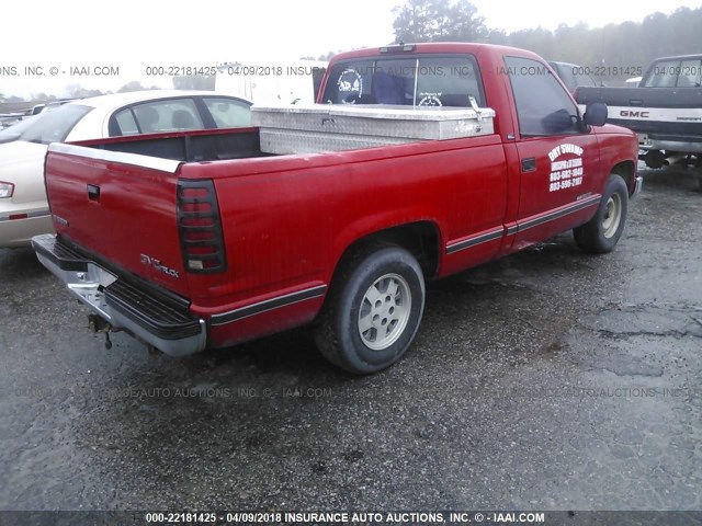 1GTDC14K0RZ529676 - 1994 GMC SIERRA C1500 RED photo 4